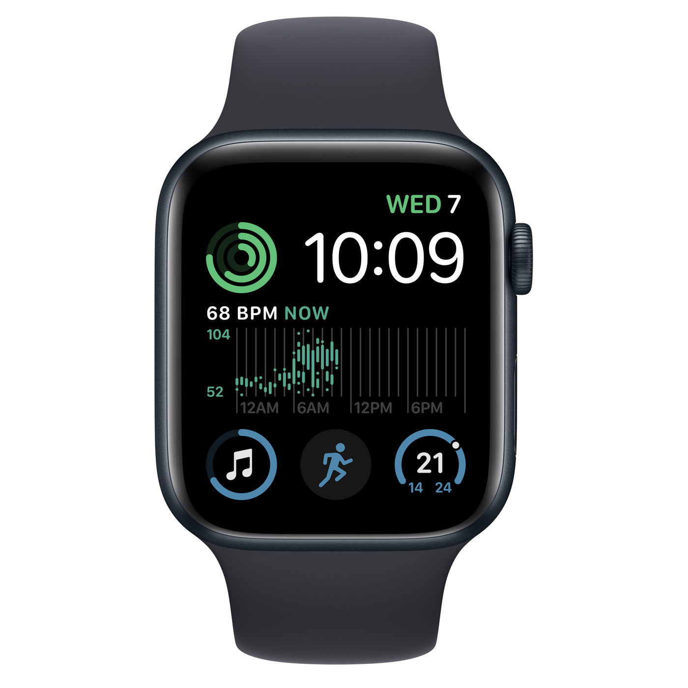 Apple Watch SE Midnight Aluminium Case with Midnight Sport Band