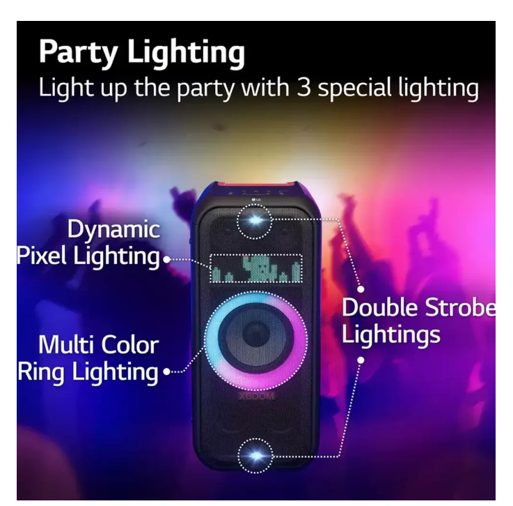 LG XBOOM XL7S Bluetooth Party Speaker – Black